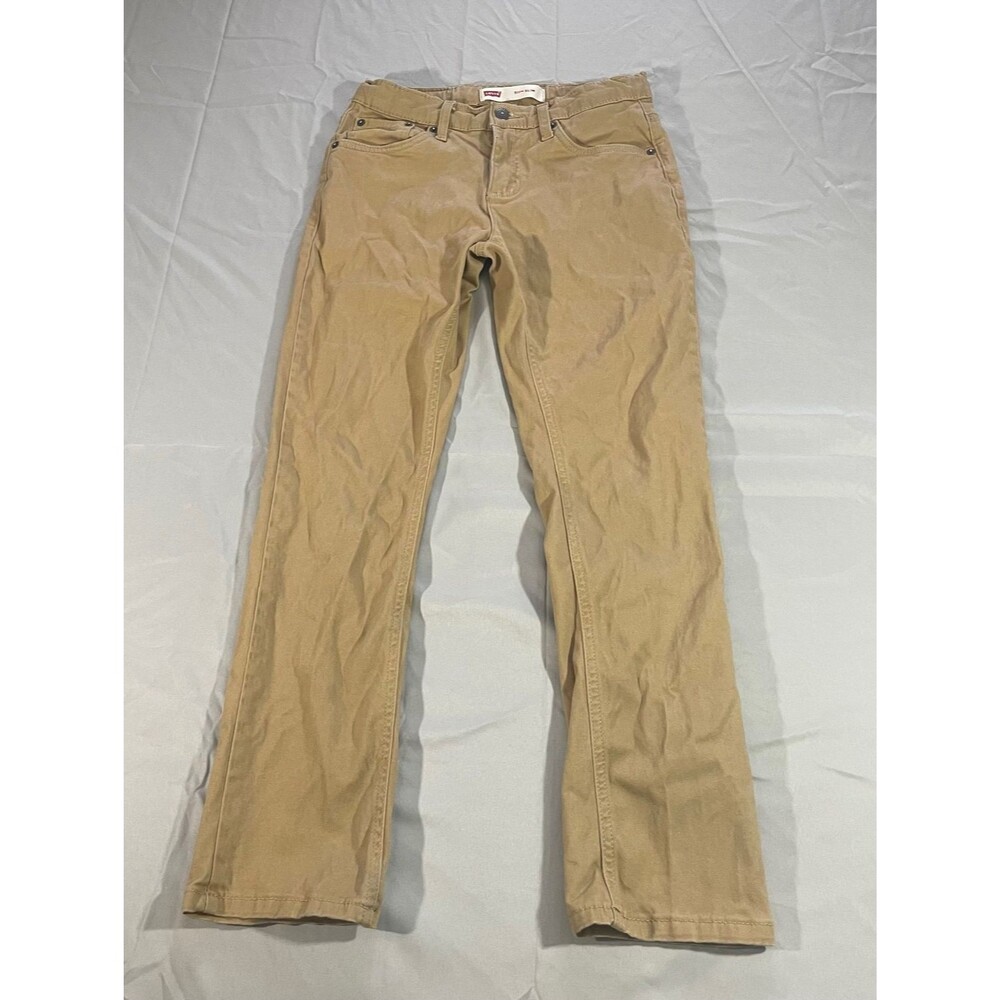 Levis 511 Slim Fit Jeans Beige Performance Stretch Cotton Pants Men Size 27 X 29